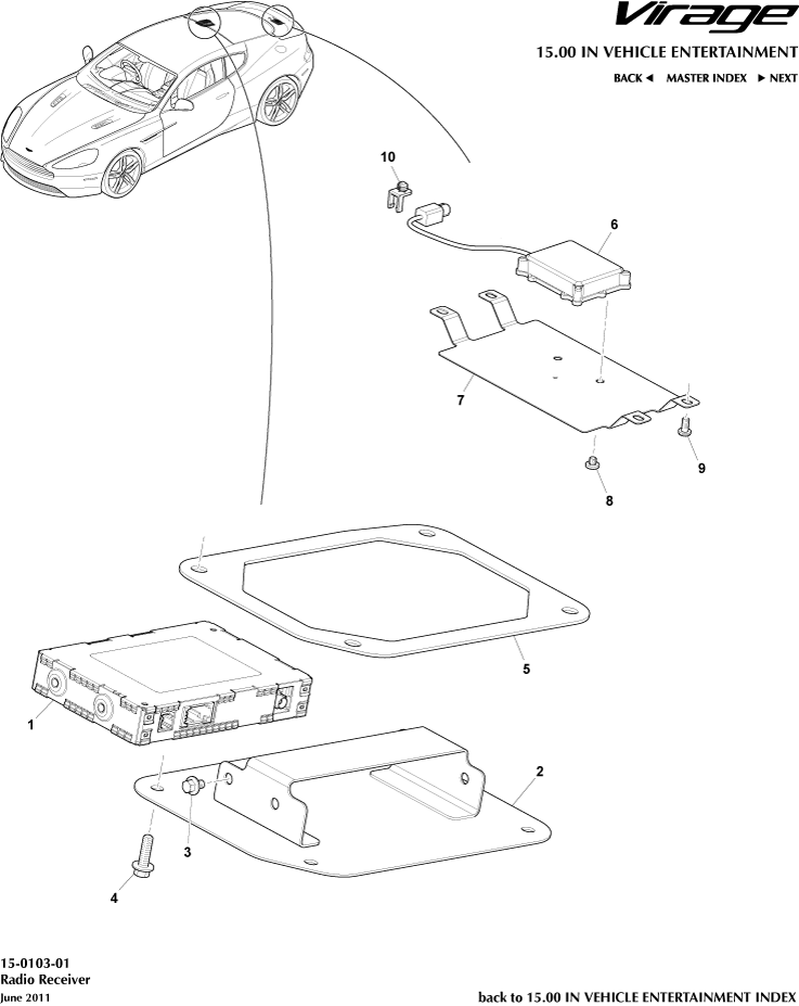 Radio Reciever of Aston Martin Aston Martin GT VIRAGE (2012-2013)