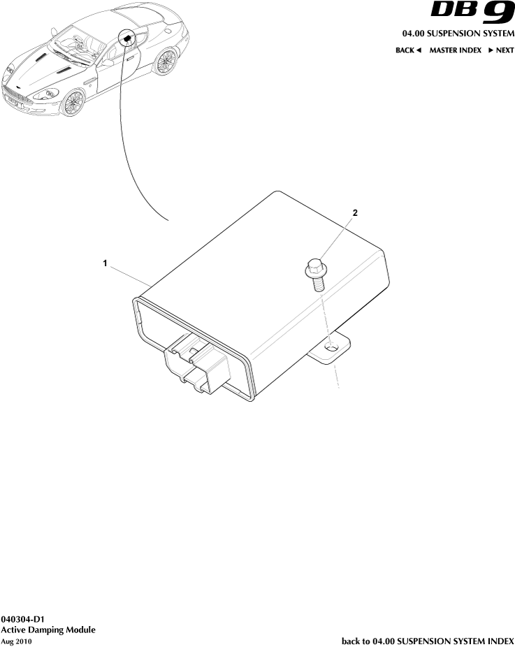 Active Damping Module of Aston Martin Aston Martin GT DB9 (2004-2017)