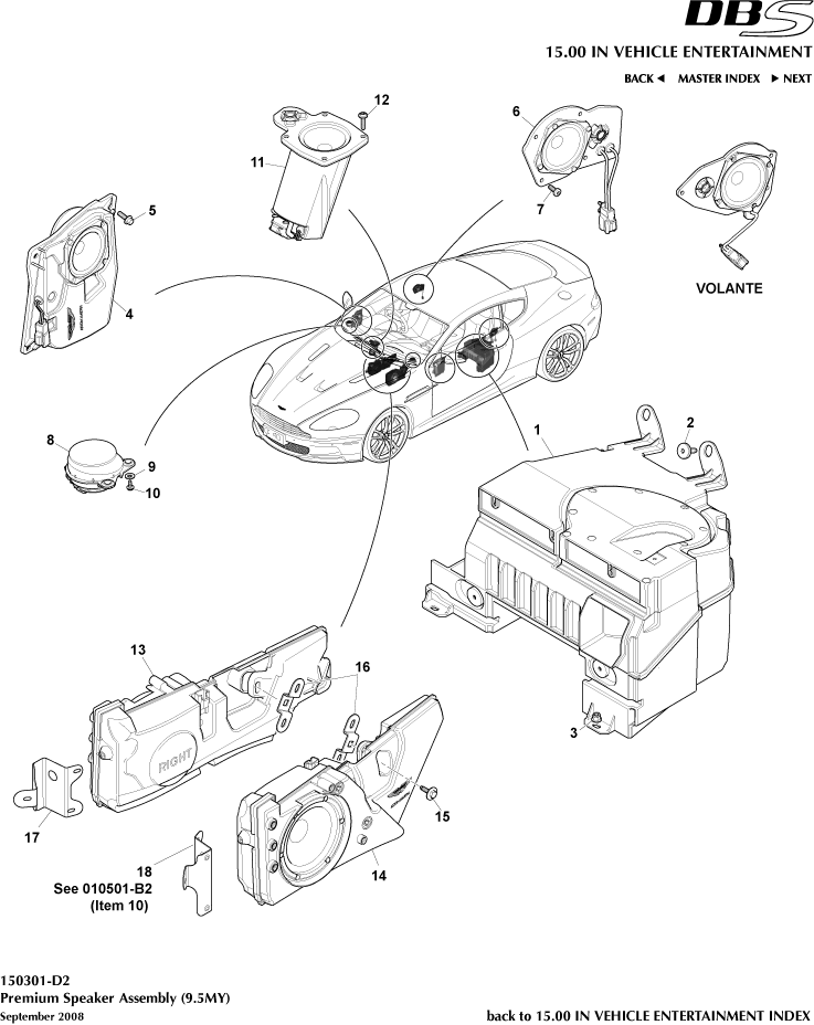 Speaker, Premium of Aston Martin Aston Martin GT DBS (2007-2012)