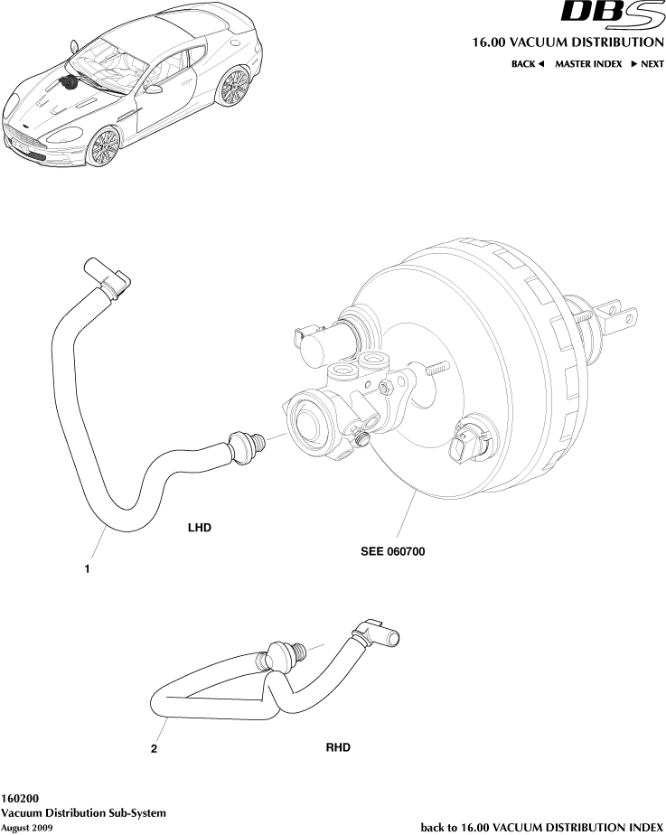 Vacuum Pipe of Aston Martin Aston Martin GT DBS (2007-2012)