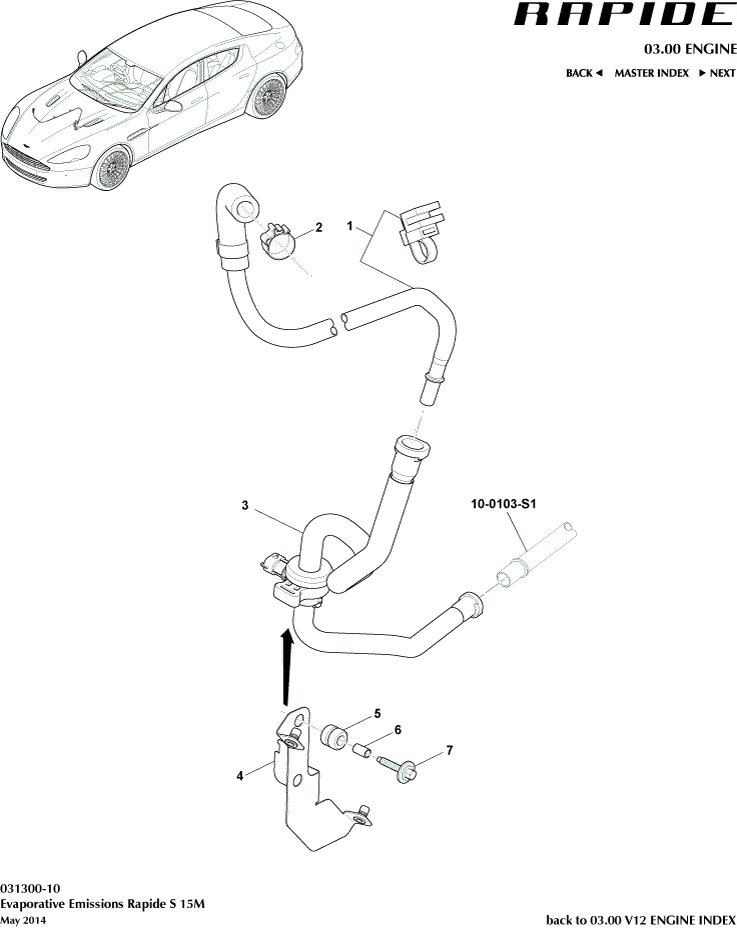 Rapide S and AMR - Evaporative Emissions, 15MY of Aston Martin Aston Martin GT RAPIDE (2010-2019)