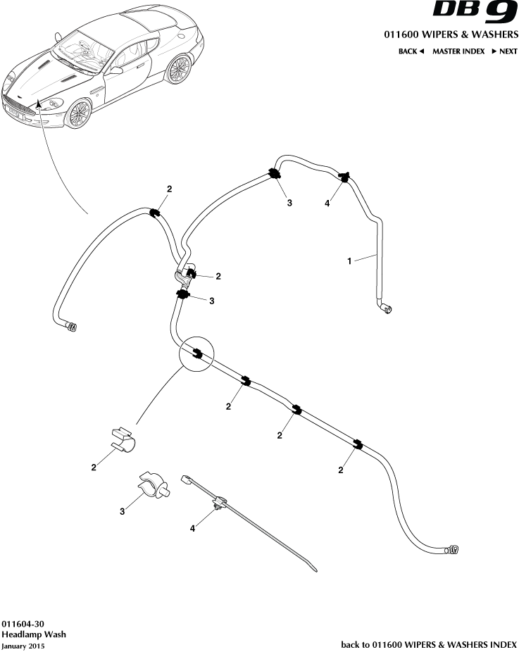 Wipers & Washers - Headlamp Wash of Aston Martin Aston Martin GT DB9 (2004-2017)