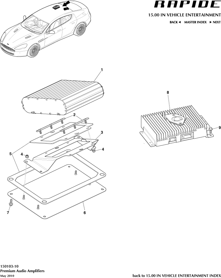 Dual Amplifiers, Up to 13MY of Aston Martin Aston Martin GT RAPIDE (2010-2019)