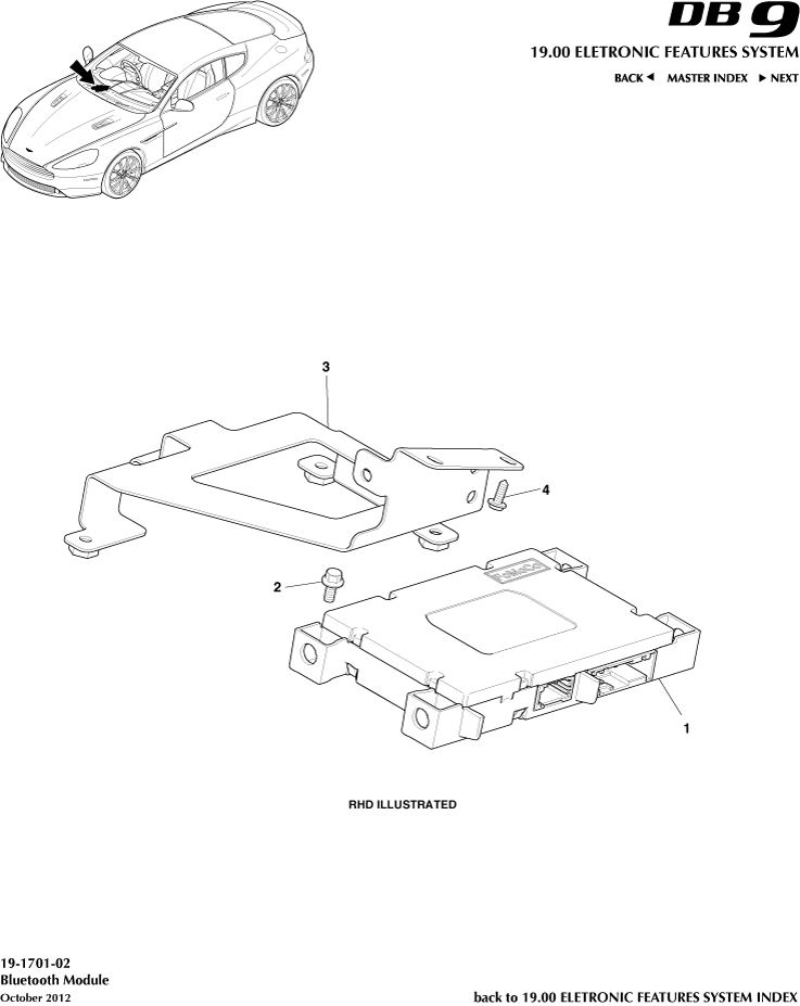 Bluetooth Module of Aston Martin Aston Martin GT DB9 (2004-2017)