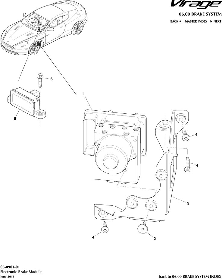 Electronic Brake Module of Aston Martin Aston Martin GT VIRAGE (2012-2013)