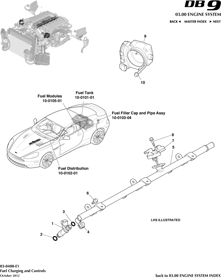 Fuel Charging & Controls of Aston Martin Aston Martin GT DB9 (2004-2017)