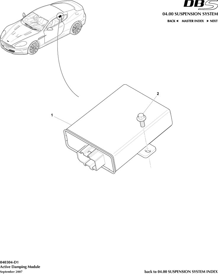 Active Damping Module of Aston Martin Aston Martin GT DBS (2007-2012)