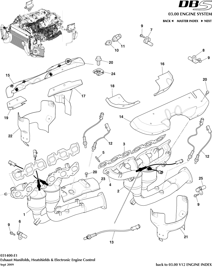 Exhaust Manifolds of Aston Martin Aston Martin GT DBS (2007-2012)