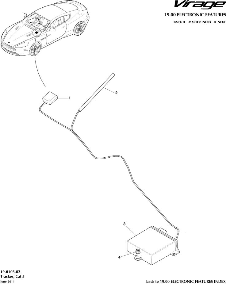 5 Tracker of Aston Martin Aston Martin GT VIRAGE (2012-2013)