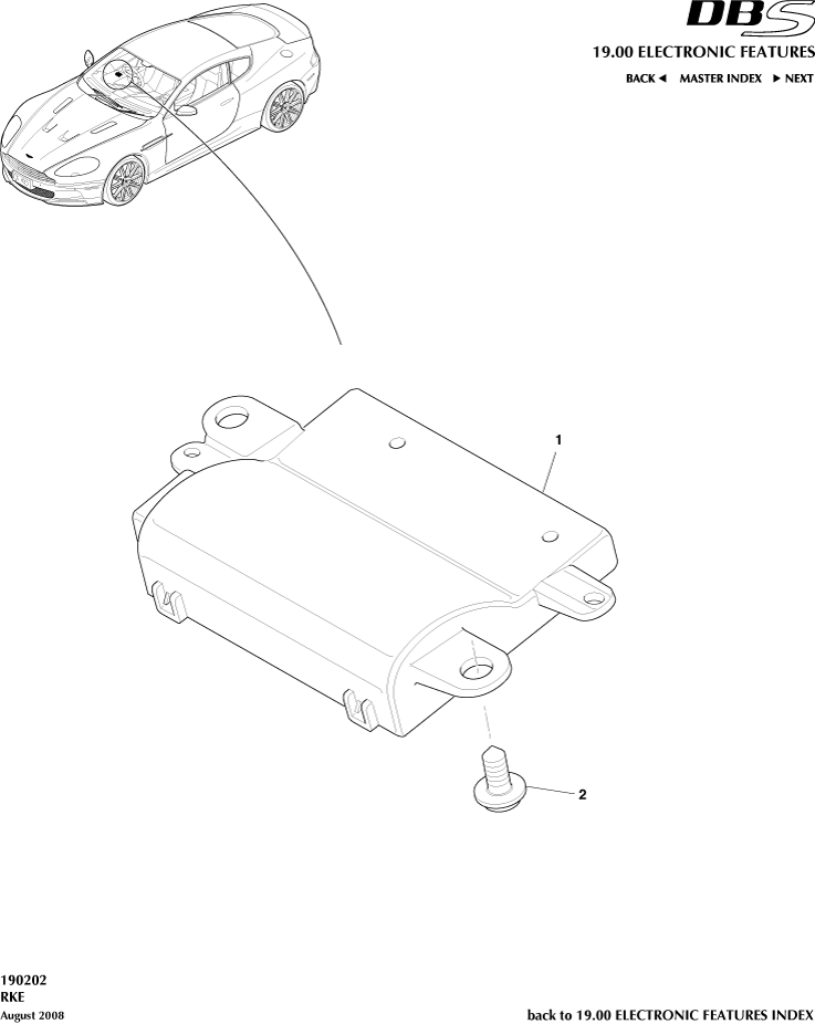 RKE of Aston Martin Aston Martin GT DBS (2007-2012)