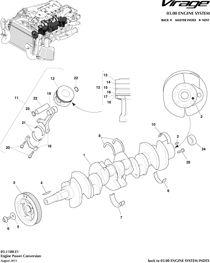 Power Conversion of Aston Martin Aston Martin GT VIRAGE (2012-2013)