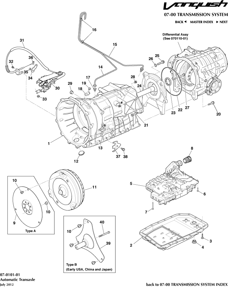 Transmission, 6spd of Aston Martin Aston Martin GT VANQUISH (2013-2018)