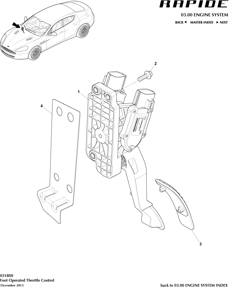 Throttle Control of Aston Martin Aston Martin GT RAPIDE (2010-2019)