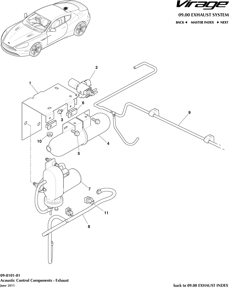 Acoustic Control of Aston Martin Aston Martin GT VIRAGE (2012-2013)