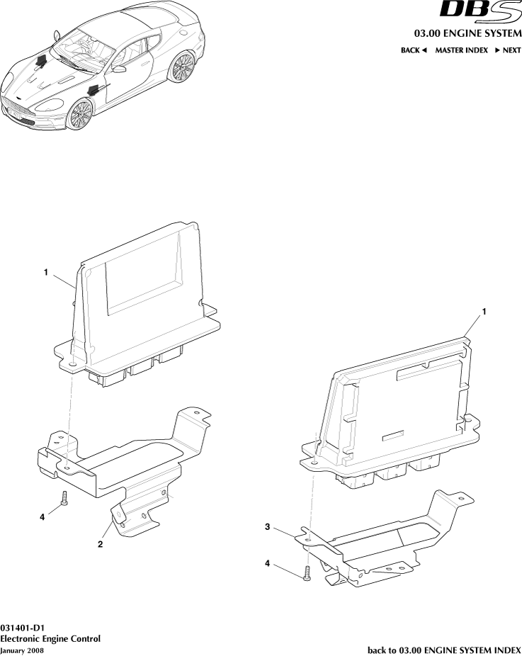 Electronic Engine Control of Aston Martin Aston Martin GT DBS (2007-2012)