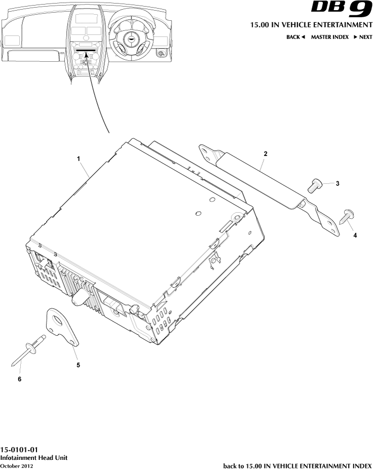 Infotainment Head Unit of Aston Martin Aston Martin GT DB9 (2004-2017)