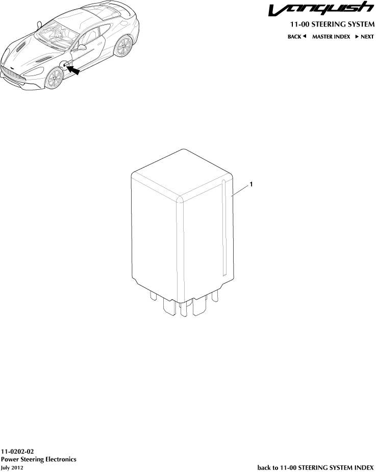 Steering Module of Aston Martin Aston Martin GT VANQUISH (2013-2018)