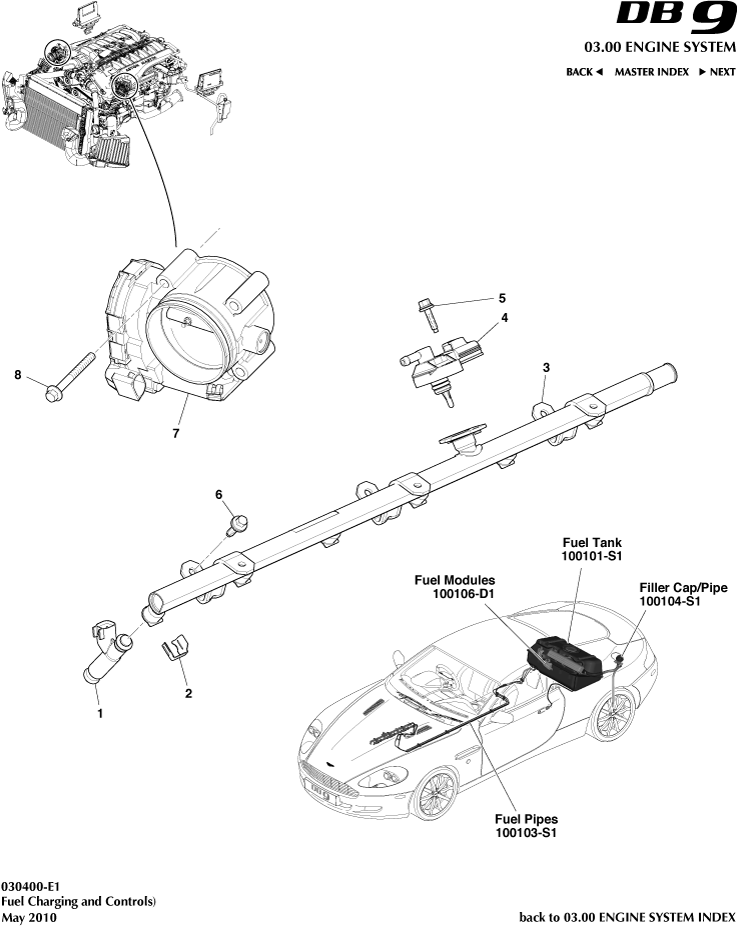 Fuel Charging & Control of Aston Martin Aston Martin GT DB9 (2004-2017)