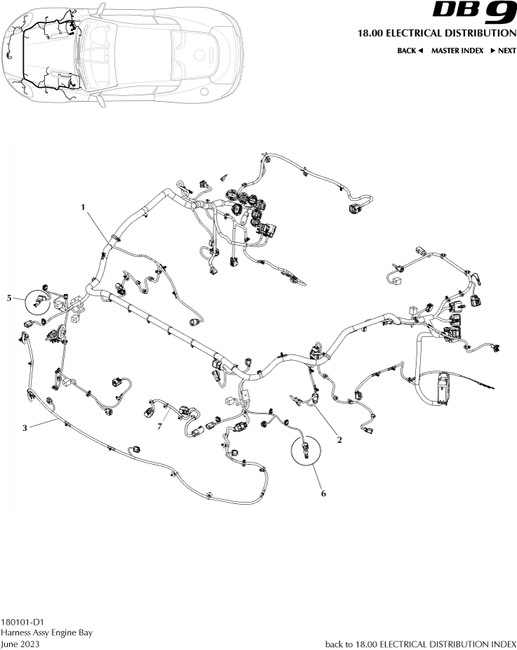 Engine Bay Harness of Aston Martin Aston Martin GT DB9 (2004-2017)