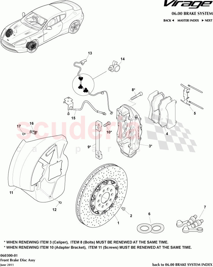 Front Brake Disc Assembly of Aston Martin Aston Martin Virage
