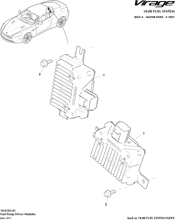 Fuel Pump Module of Aston Martin Aston Martin GT VIRAGE (2012-2013)
