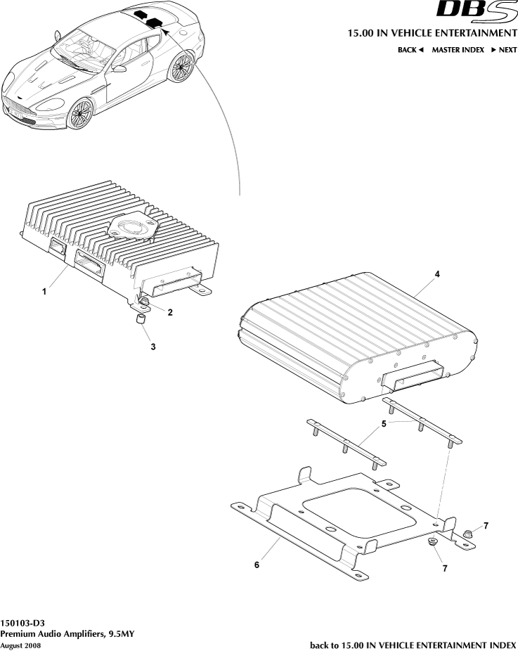 Premium Amplifiers, Coupe of Aston Martin Aston Martin GT DBS (2007-2012)