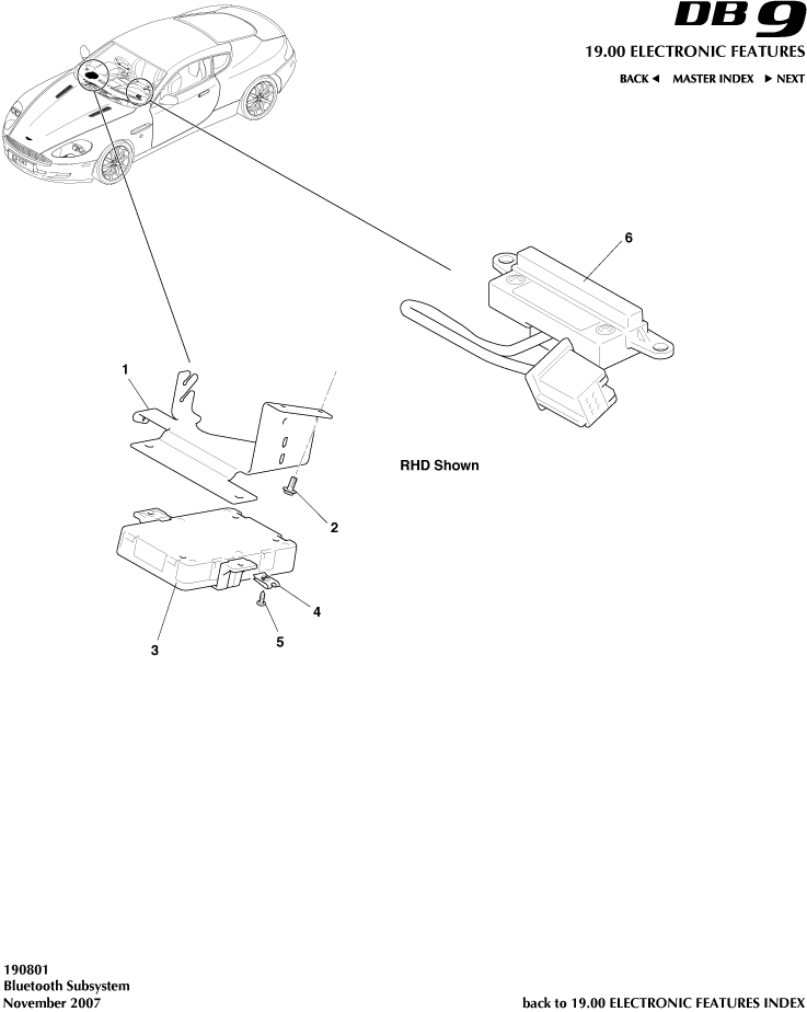 Bluetooth Subsystem of Aston Martin Aston Martin GT DB9 (2004-2017)