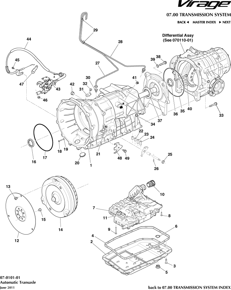 Transaxle, Auto of Aston Martin Aston Martin GT VIRAGE (2012-2013)