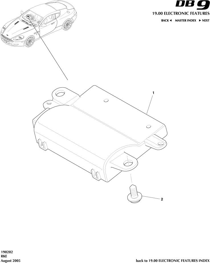 RKE of Aston Martin Aston Martin GT DB9 (2004-2017)