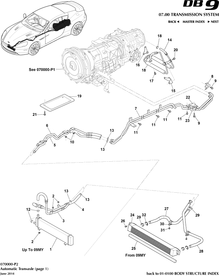 Transaxle Cooling, Auto of Aston Martin Aston Martin GT DB9 (2004-2017)