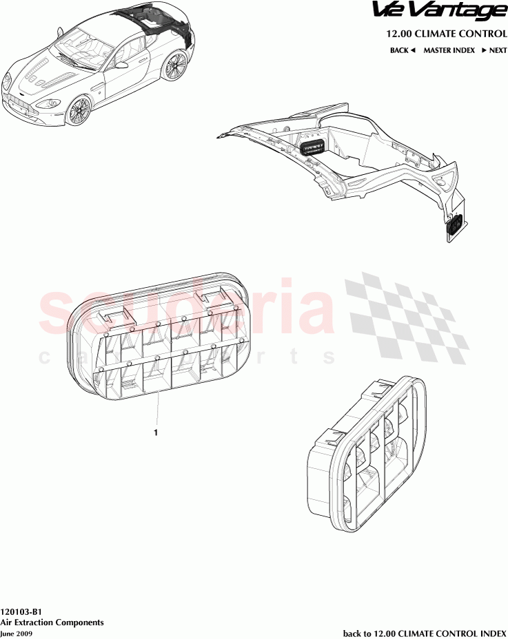 Air Extraction Components of Aston Martin Aston Martin V12 Vantage (upto 2016)