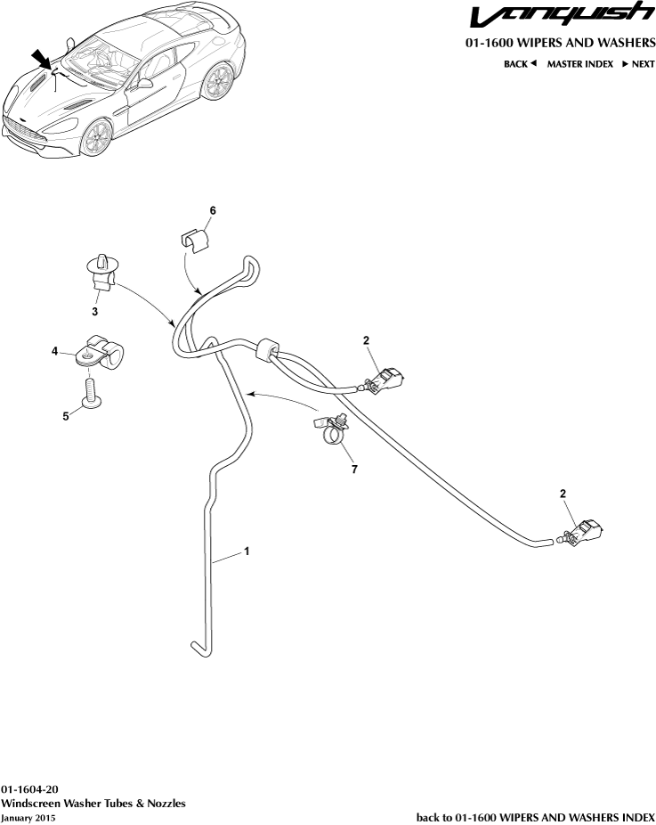 Wipers & Washers - Windscreen Wash of Aston Martin Aston Martin GT VANQUISH (2013-2018)