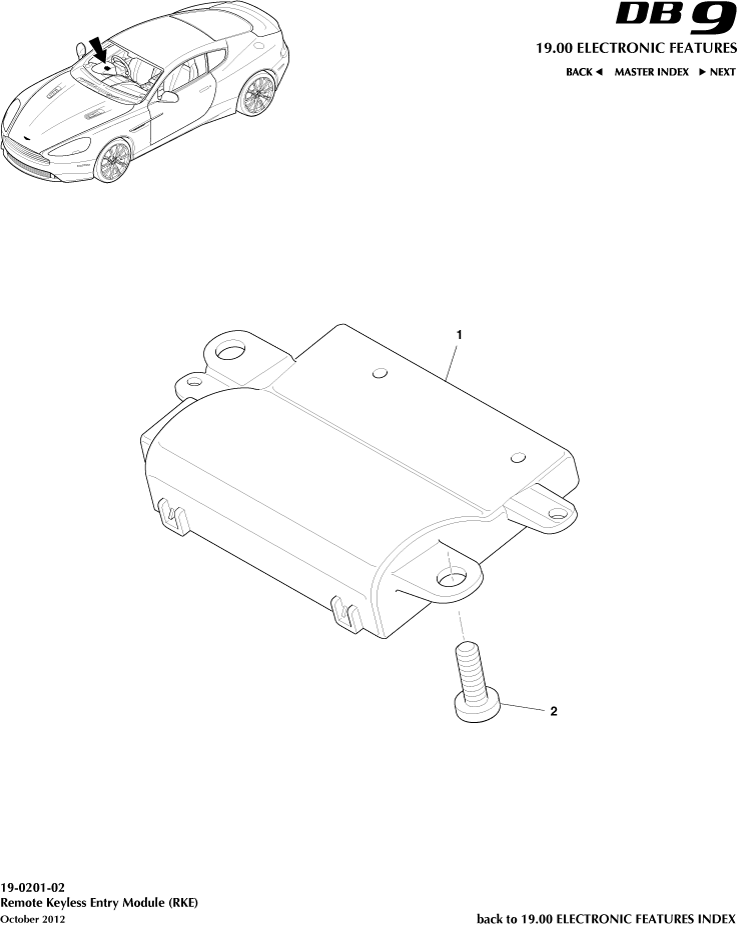 RKE of Aston Martin Aston Martin GT DB9 (2004-2017)