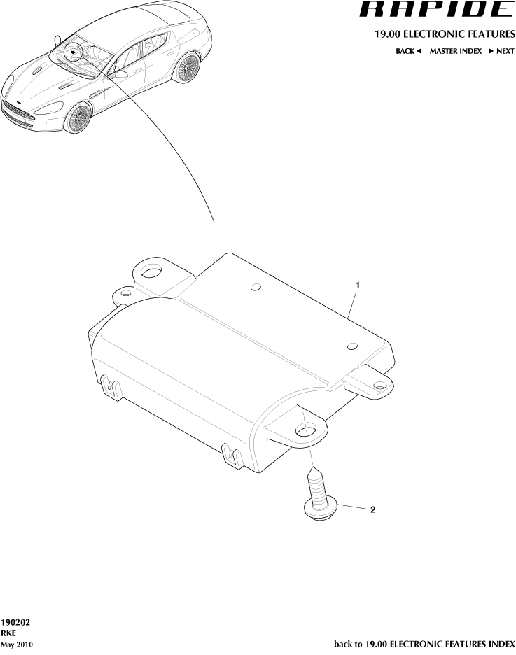 RKE of Aston Martin Aston Martin GT RAPIDE (2010-2019)