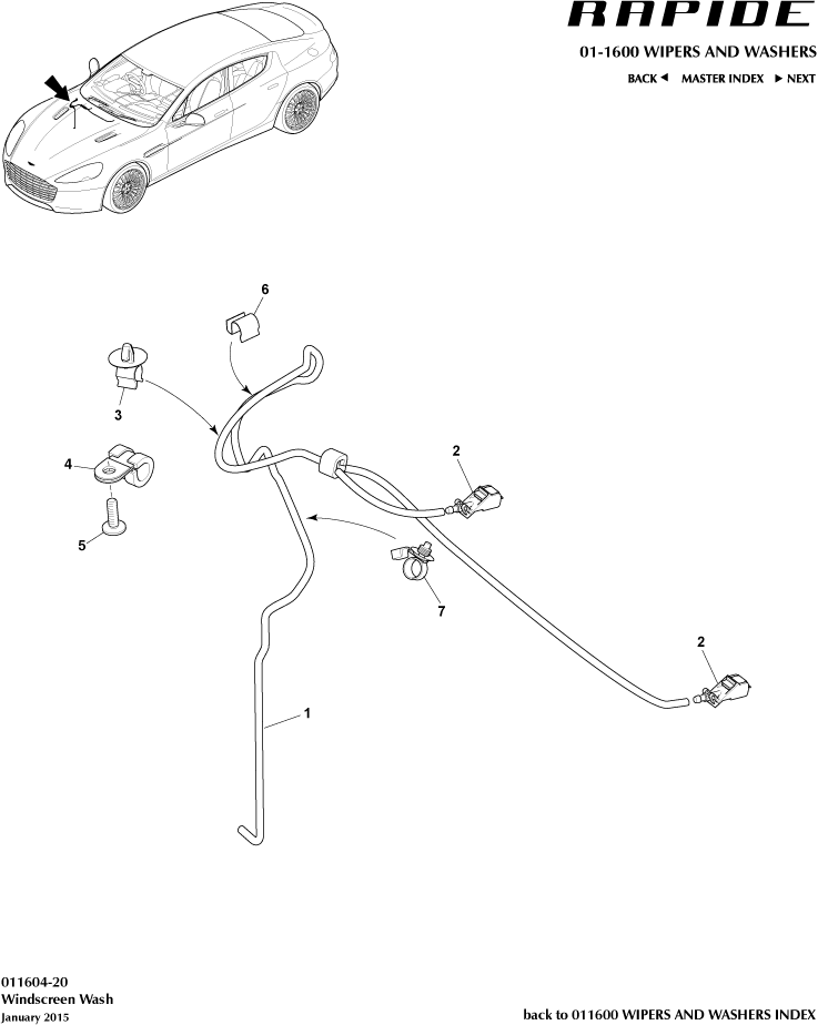 Wipers & Washers - Windscreen Wash of Aston Martin Aston Martin GT RAPIDE (2010-2019)