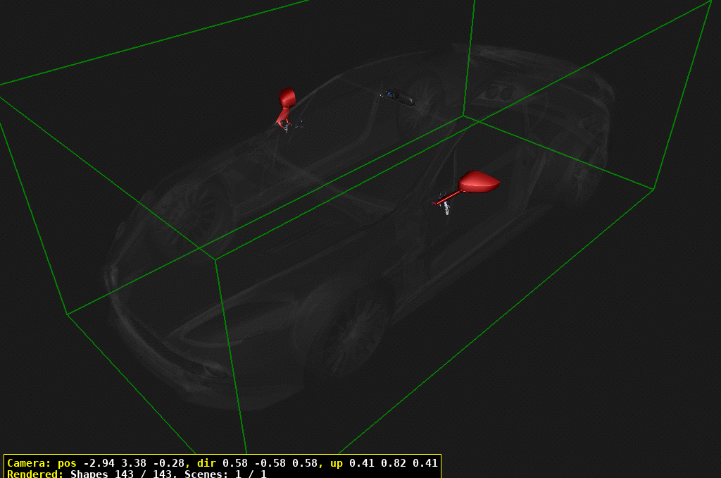 Rear View Mirrors of Aston Martin Aston Martin GT VANQUISH ZAGATO (2016-2019)