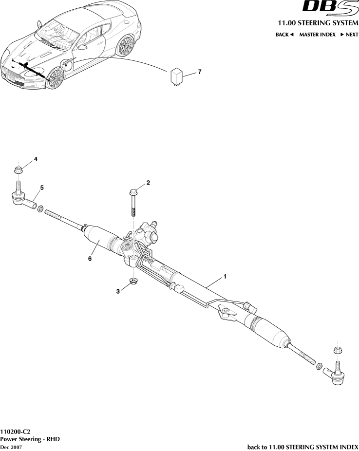 Power Steering, RHD of Aston Martin Aston Martin GT DBS (2007-2012)