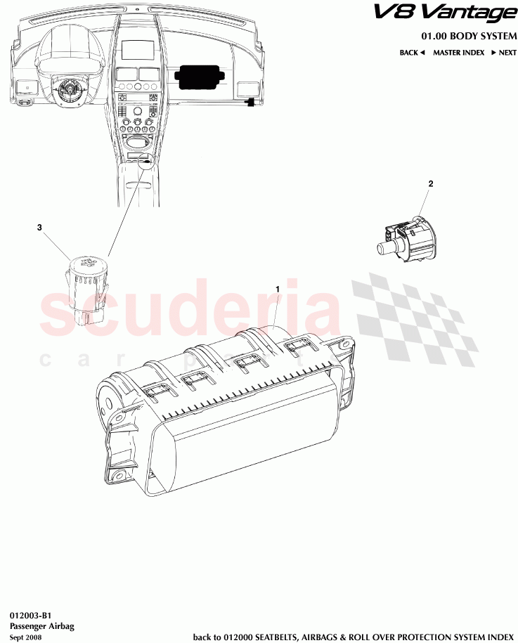 Passenger Airbag of Aston Martin Aston Martin V8 Vantage (upto 2016)