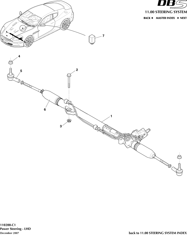 Power Steering, LHD of Aston Martin Aston Martin GT DBS (2007-2012)