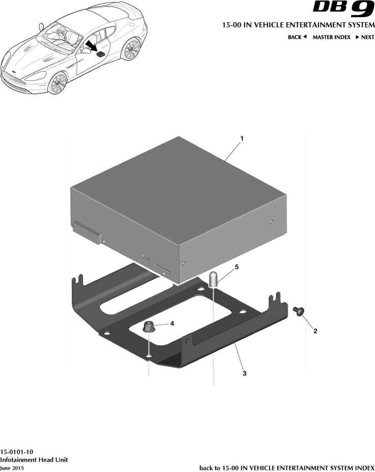 ICE Control Unit, 16MY on of Aston Martin Aston Martin GT DB9 (2004-2017)