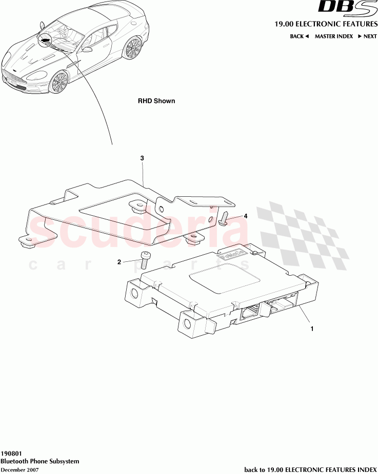 Bluetooth Phone Subsystem of Aston Martin Aston Martin DBS V12