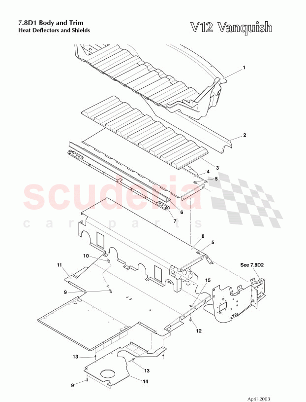 Heat Deflectors and Shields 1 of Aston Martin Aston Martin Vanquish (2001-2007)