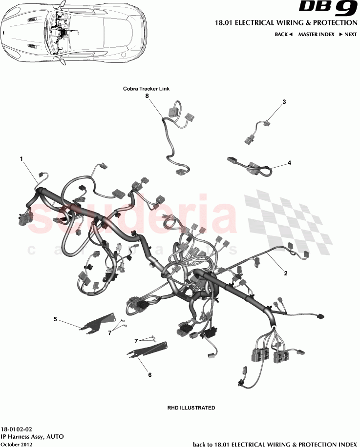 IP Harness Assembly, AUTO of Aston Martin Aston Martin DB9 (2013-2016)