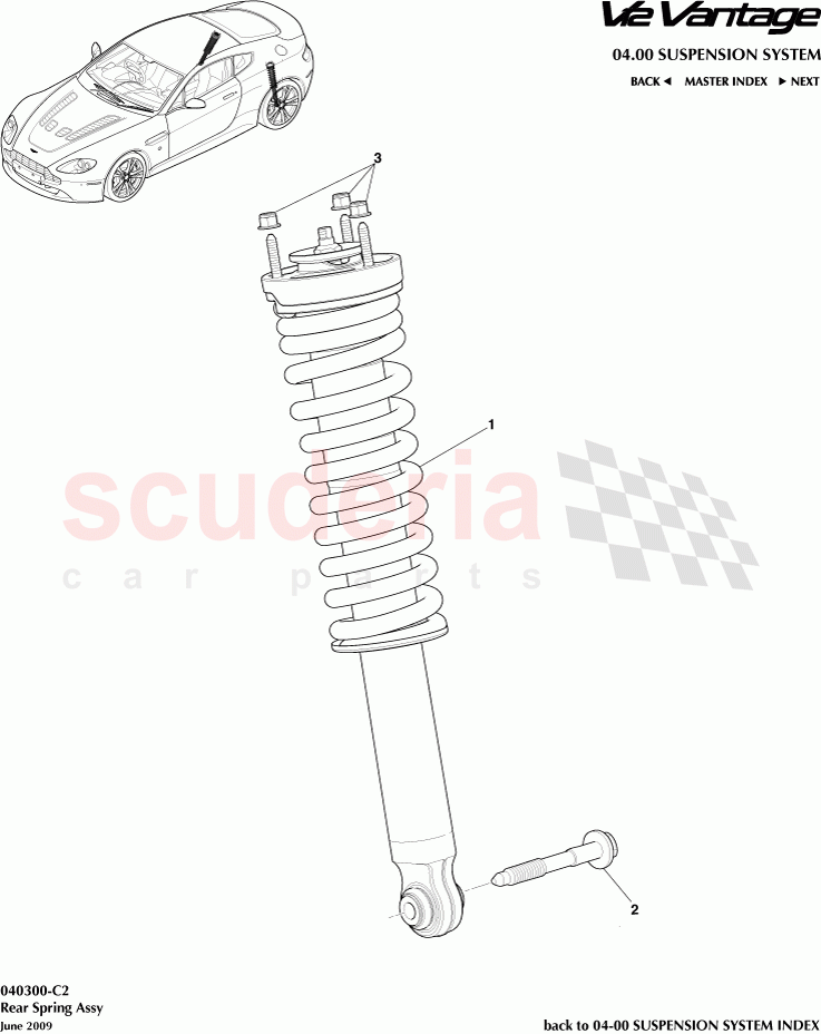 Rear Spring Assembly of Aston Martin Aston Martin V12 Vantage (upto 2016)