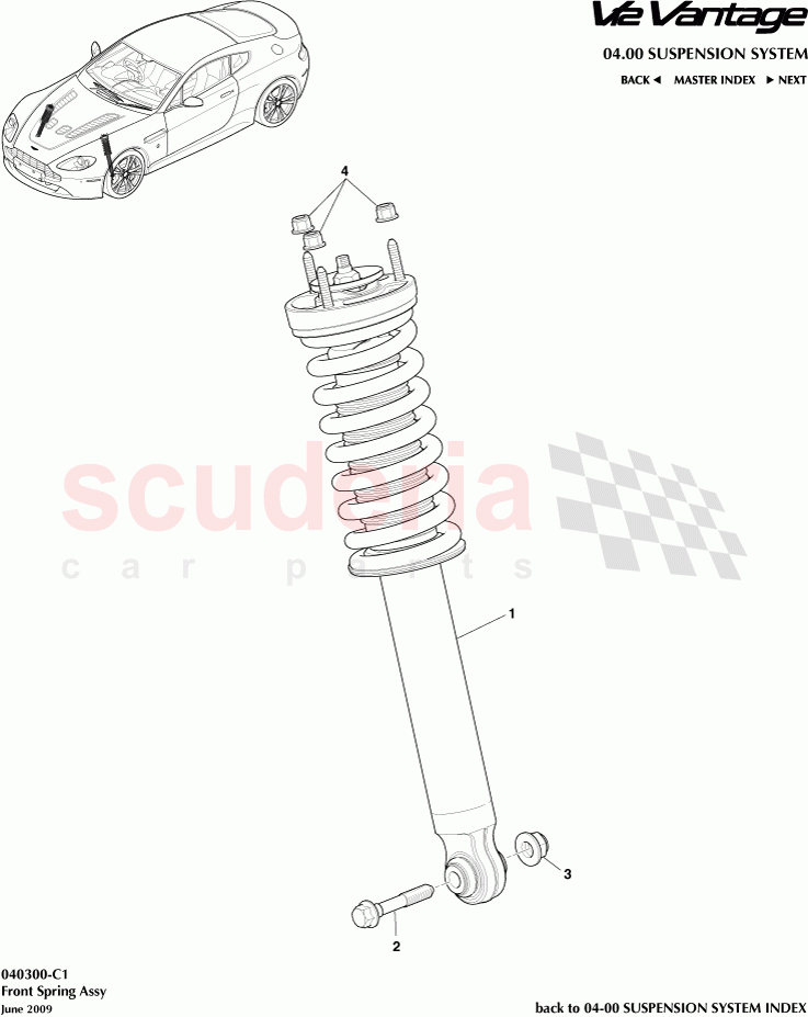 Front Spring Assembly of Aston Martin Aston Martin V12 Vantage (upto 2016)