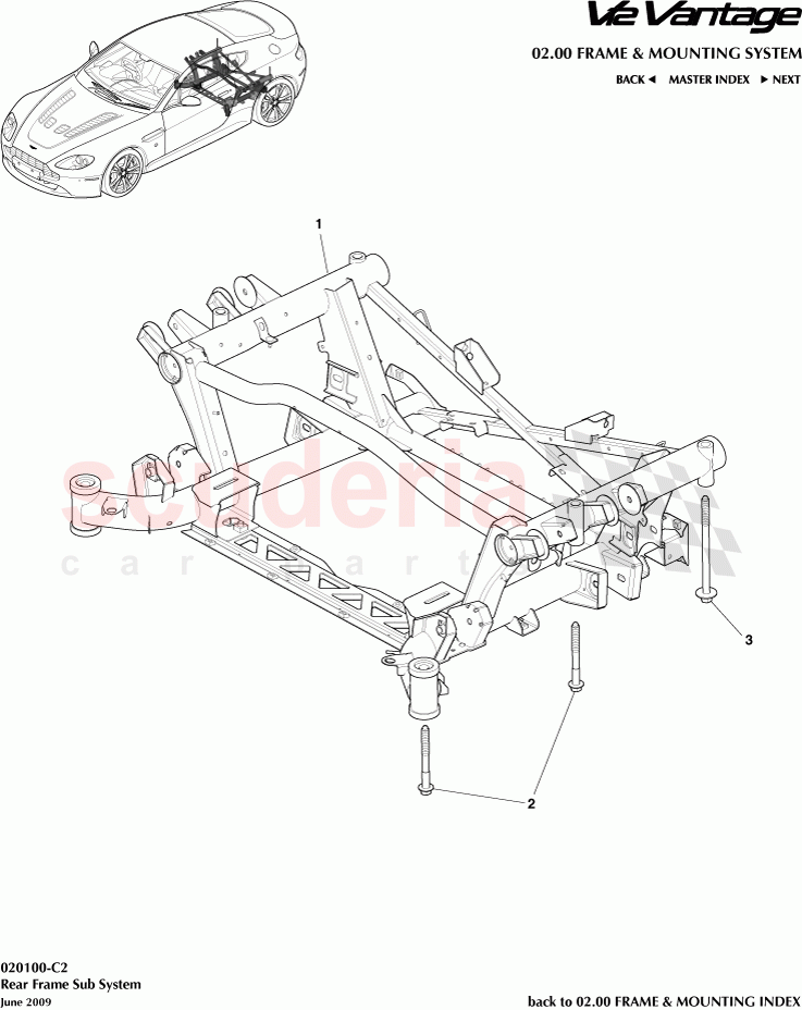 Rear Frame Sub System of Aston Martin Aston Martin V12 Vantage (upto 2016)