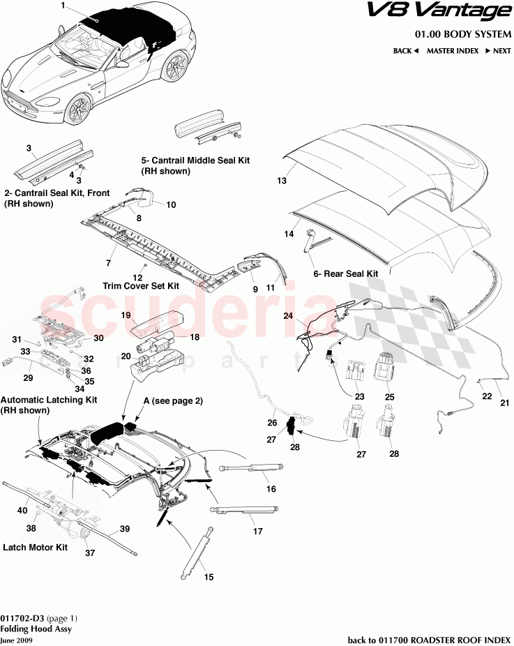 Folding Hood Assembly of Aston Martin Aston Martin V8 Vantage (upto 2016)