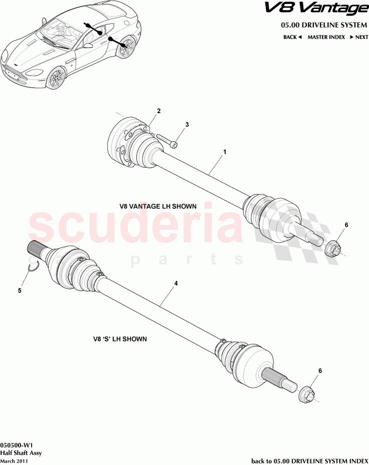 Half Shaft Assembly of Aston Martin Aston Martin V8 Vantage (upto 2016)