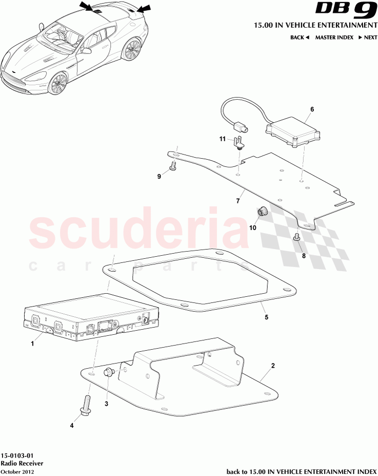 Radio Receiver of Aston Martin Aston Martin DB9 (2013-2016)