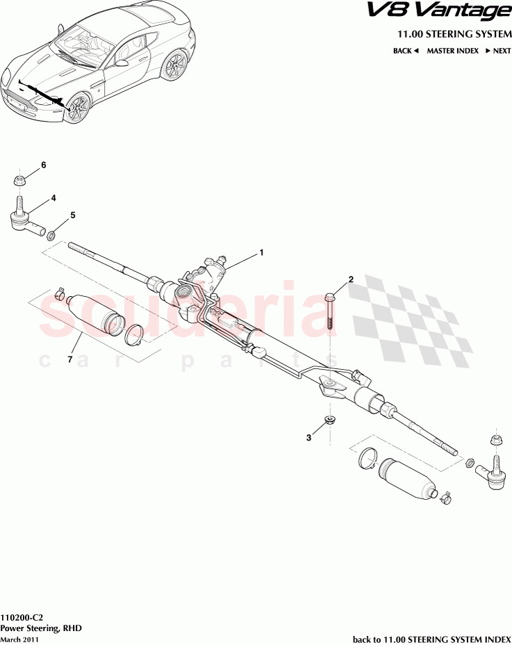 Power Steering (RHD) of Aston Martin Aston Martin V8 Vantage (upto 2016)